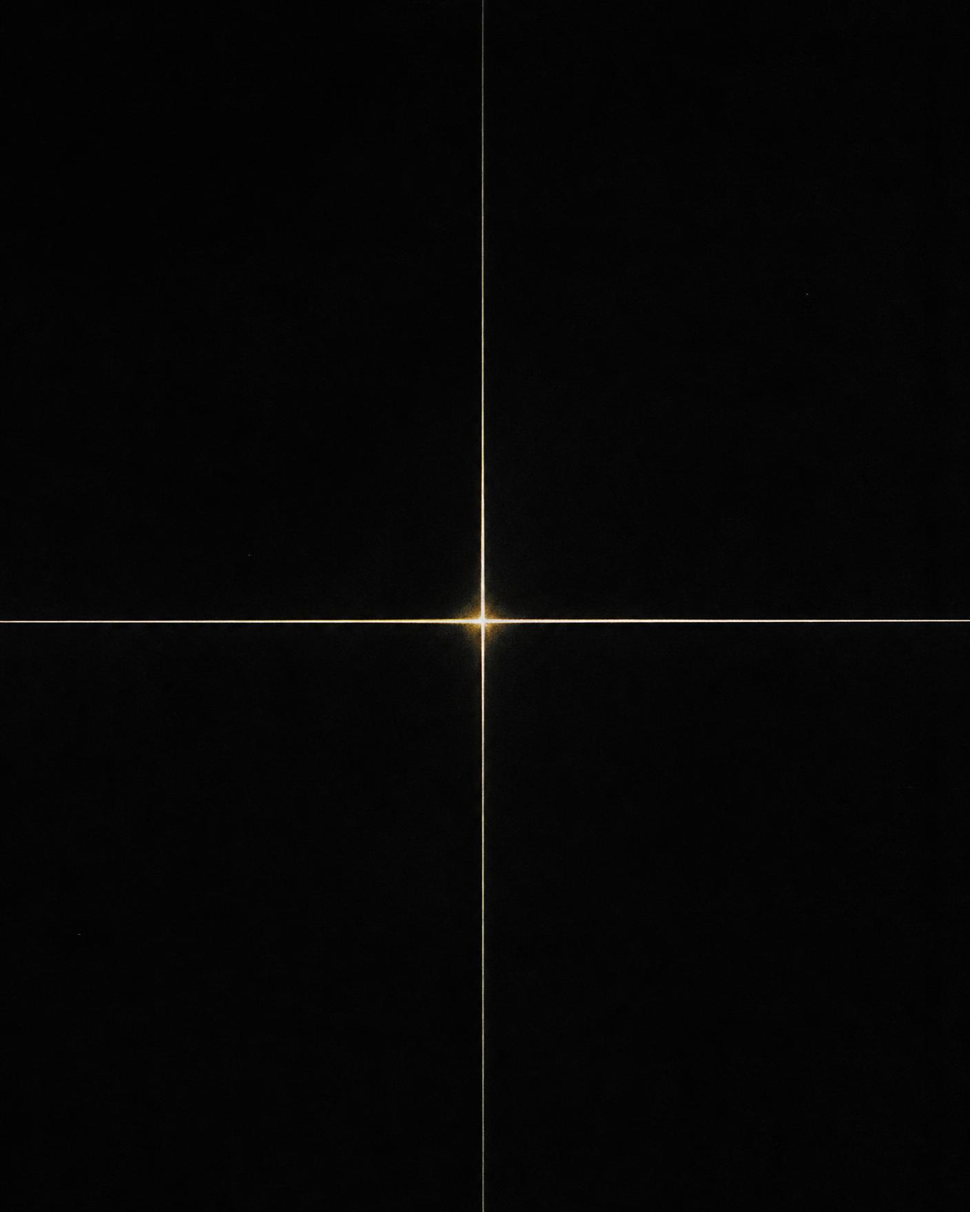 A single luminous line crossing a near-black field